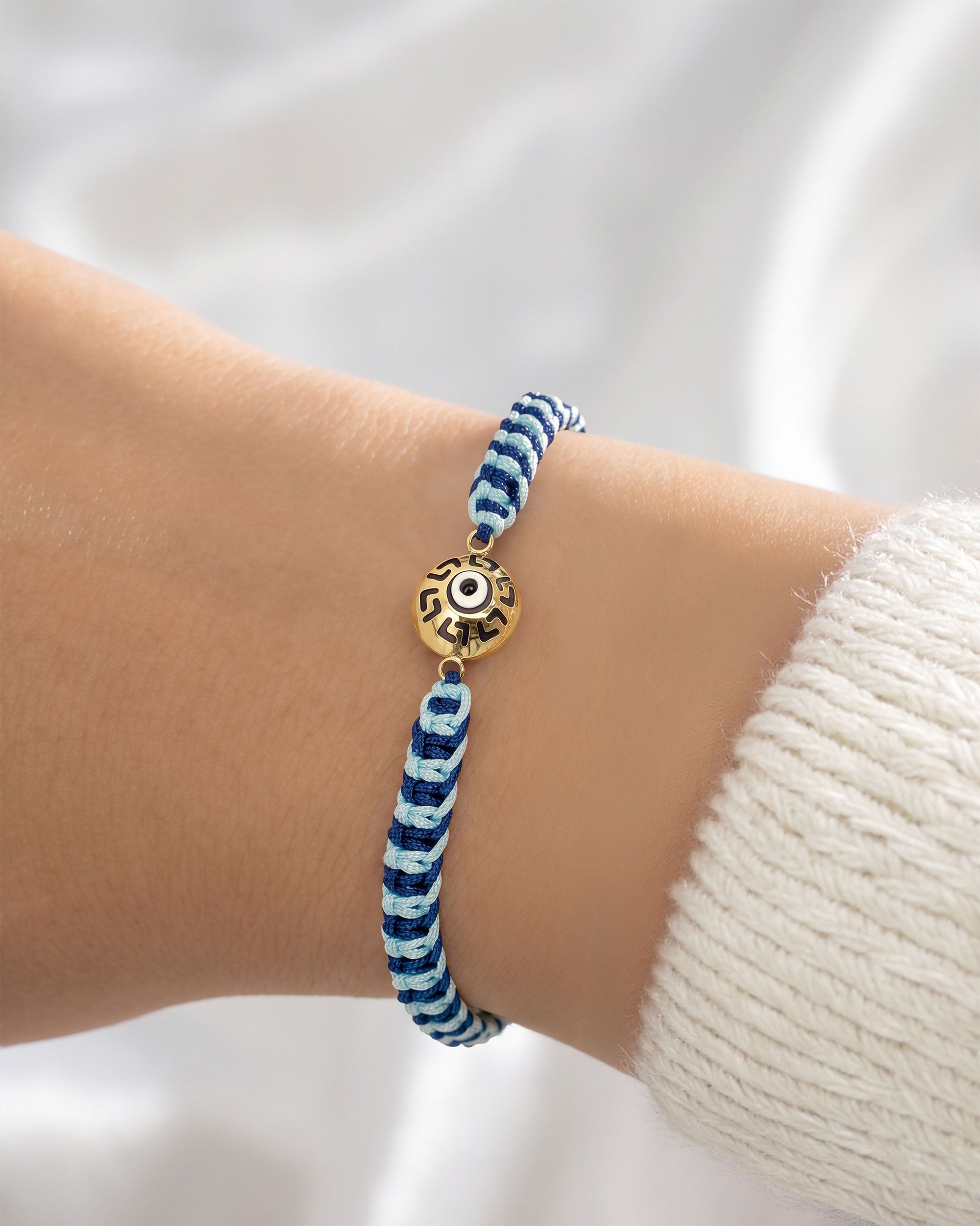 Pulsera Tejida con Ojo Turco Italiano