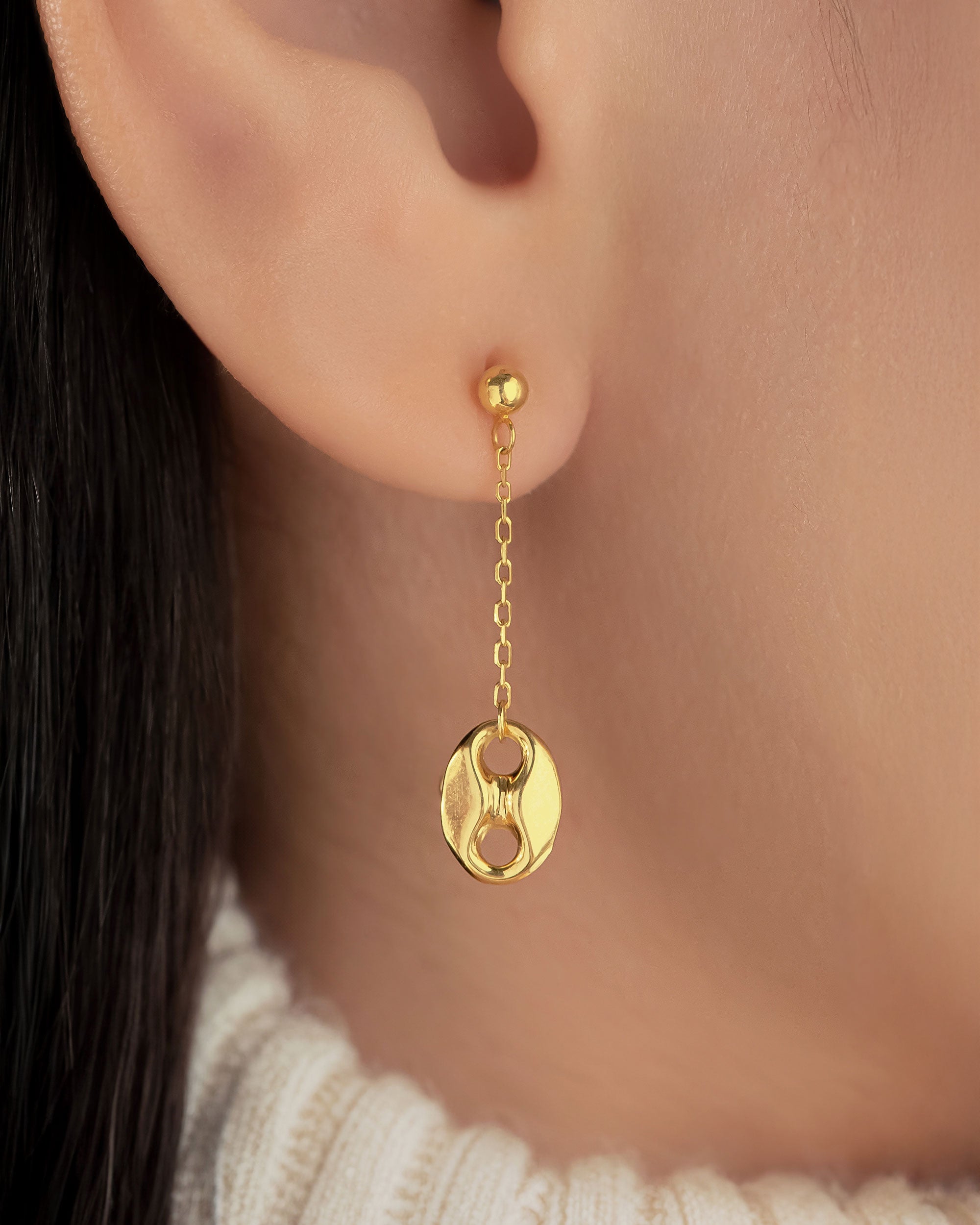 Aretes Eslabón Marino