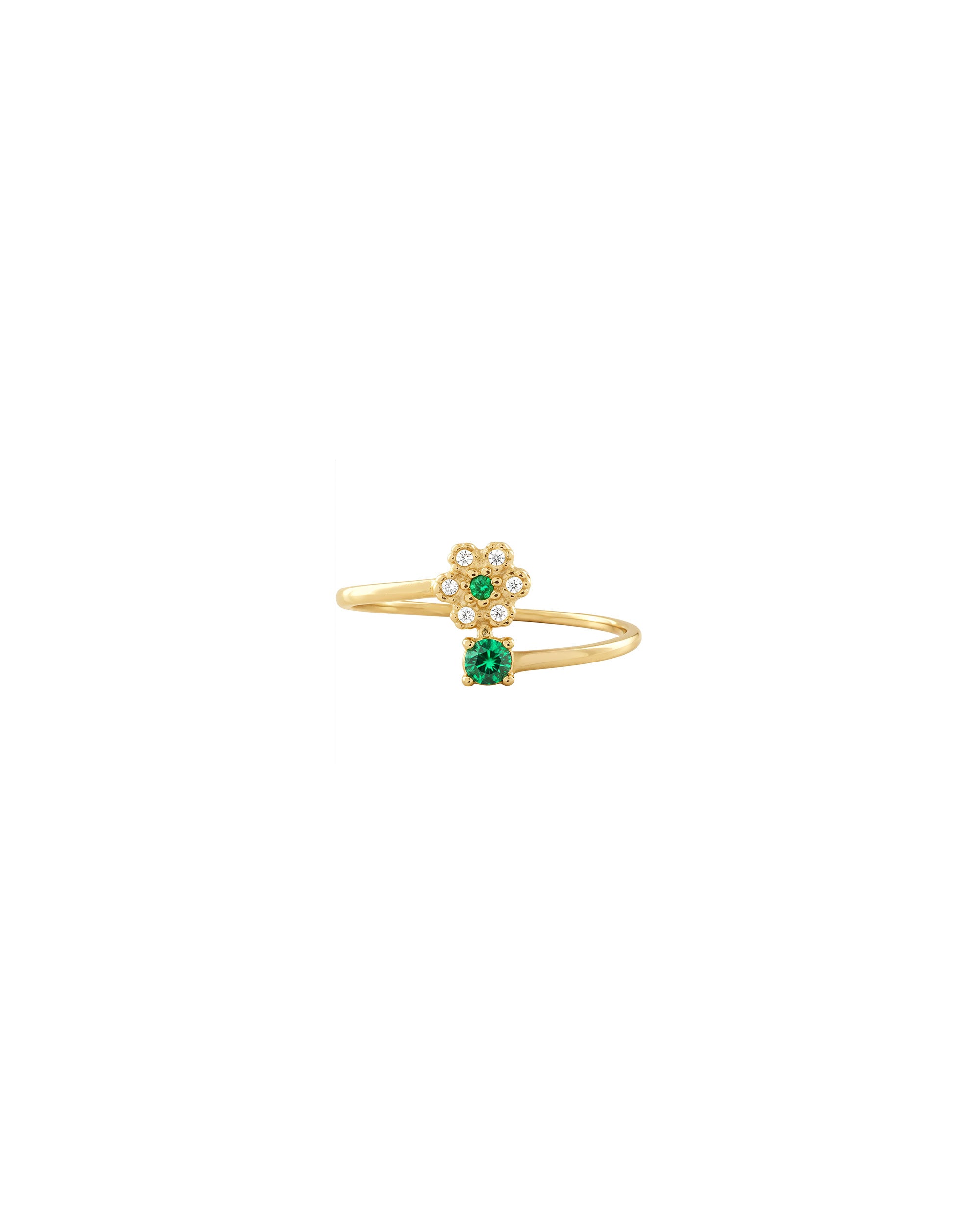 Anillo Flor Verde